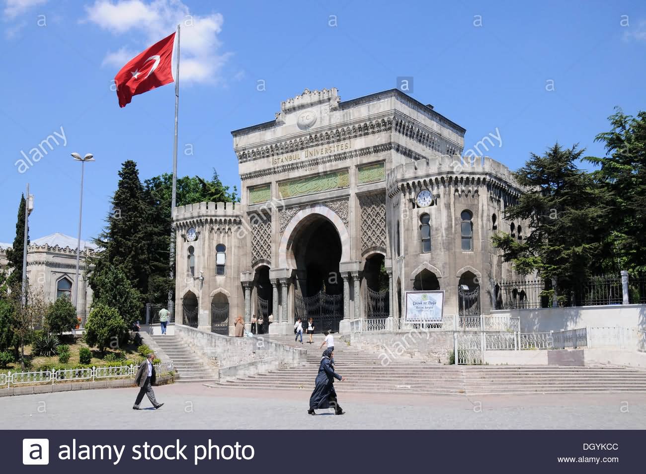 Side View Of The Gate Of Istanbul University At Beyazit Square