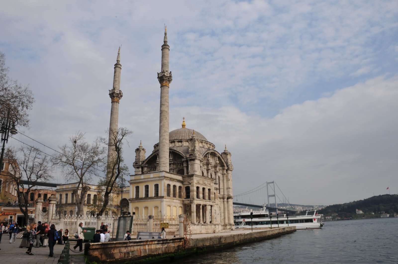 Side View Of The Ortakoy Mosque In Istanbul