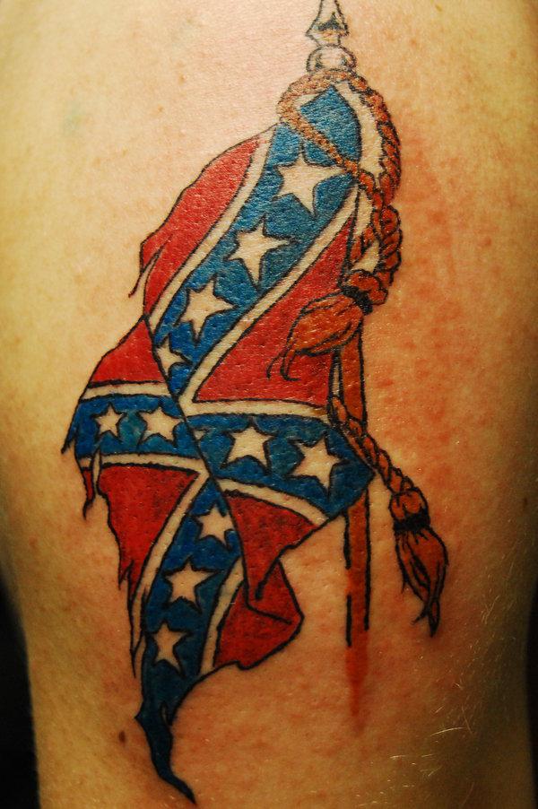 Simple Rebel Flag Tattoo Design