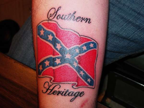 Southern Heritage - Rebel Flag Tattoo Design For Sleeve