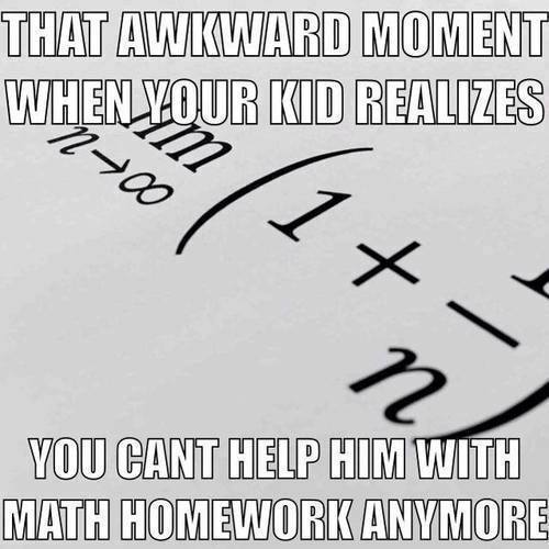 That Awkward Moment When Your Kid Realizes Funny Homework Meme Picture