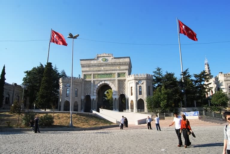 The Entry Gate Of Istanbul University From Beyazit Square