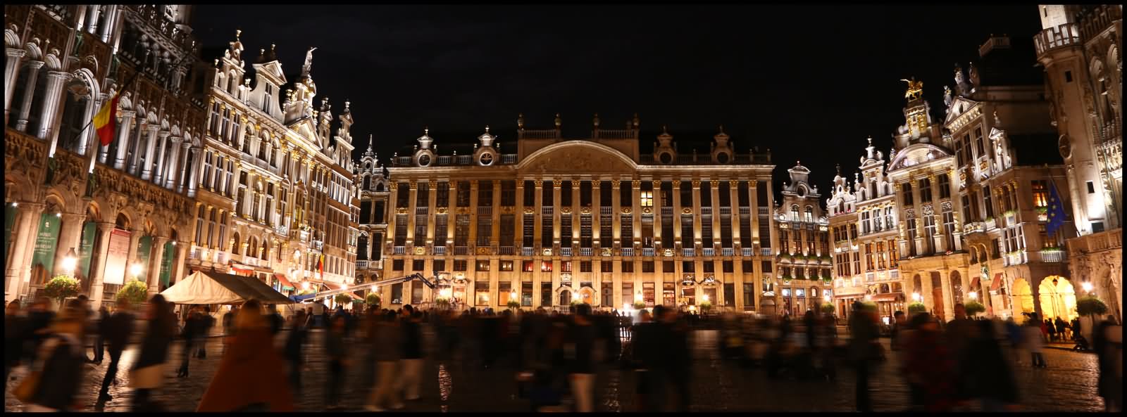 The Grand Place In Brussels At Night