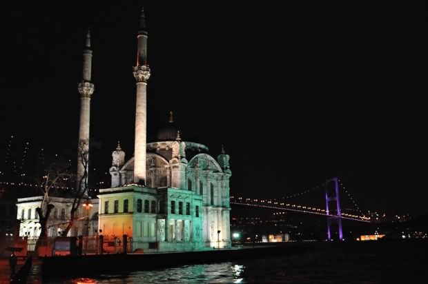 The Ortakoy Mosque During Night