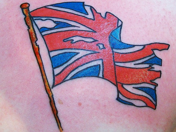 Torn UK Flag Tattoo Design