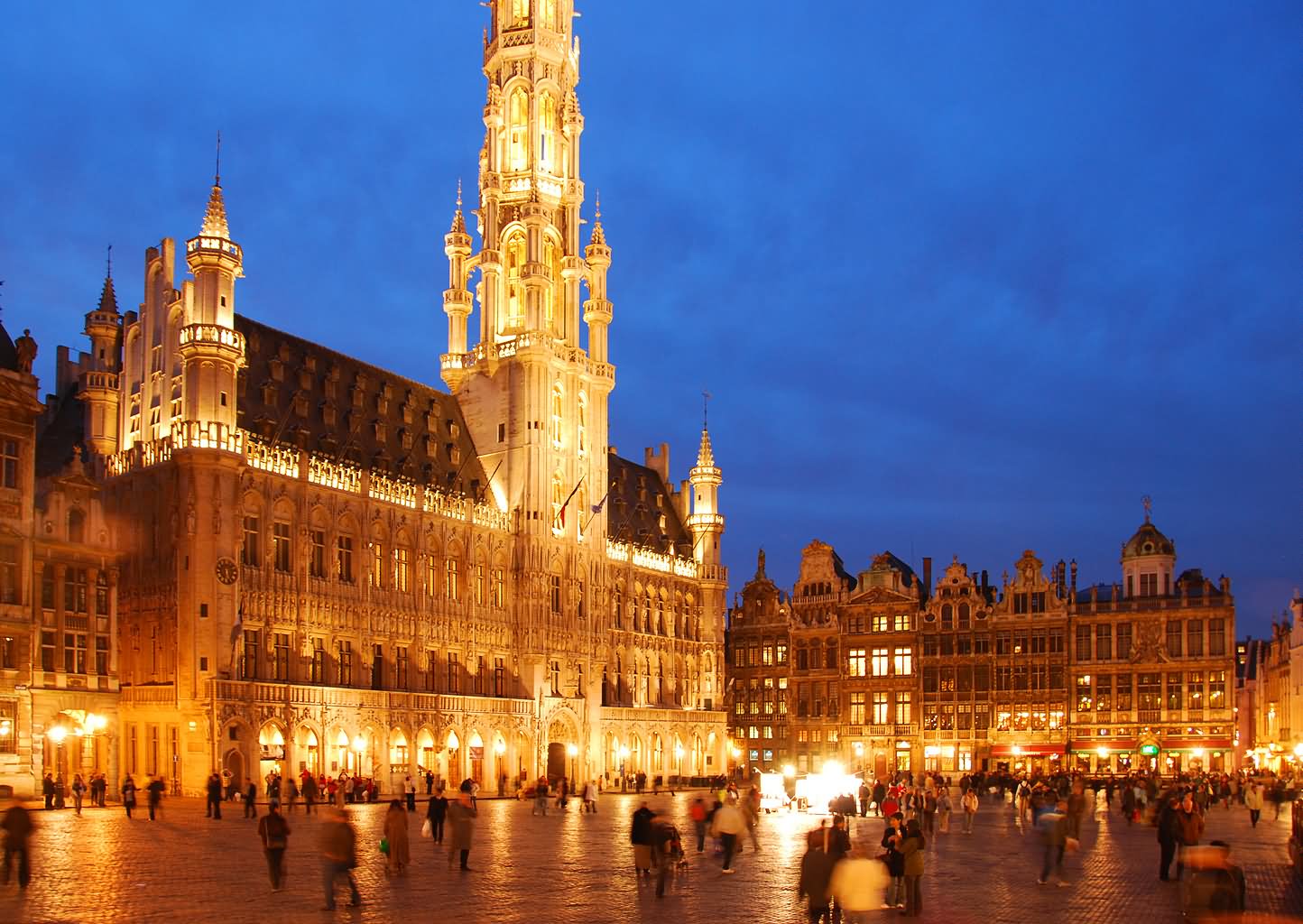Town Hall At The Grand Place During Night