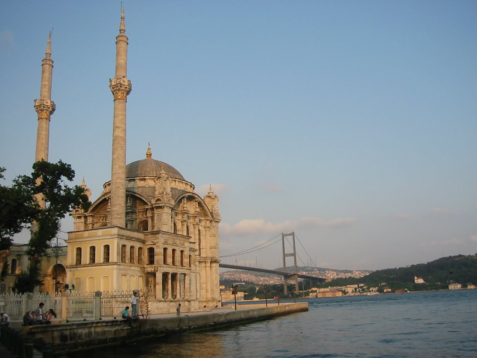 Two Minarets Of The Ortakoy Mosque In Istanbul