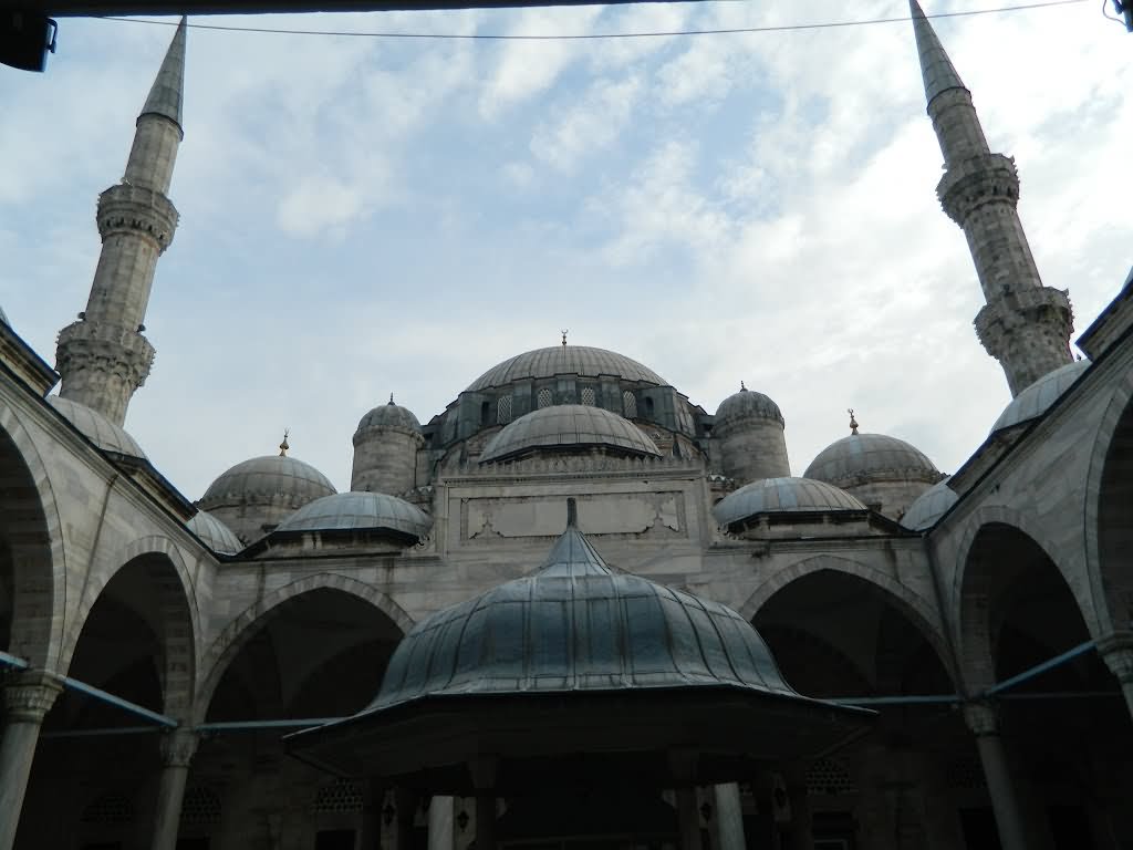 View From The Courtyard Of The Sehzade Mosque In Istanbul