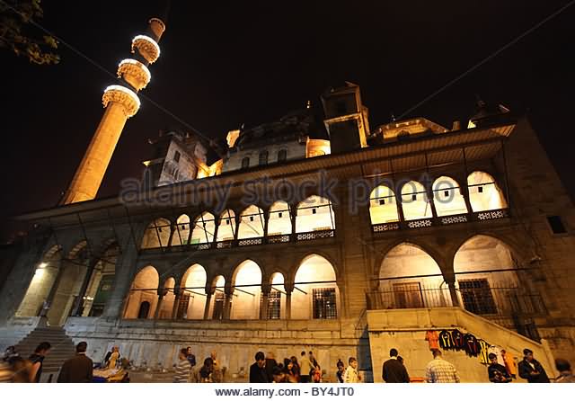 Yeni Cami New Mosque In Istanbul Night View