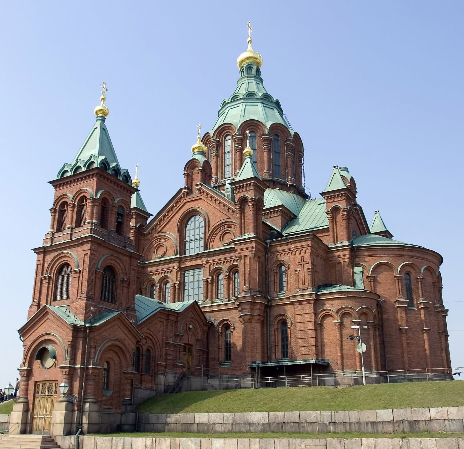 Adorable Side View Of The Uspenski Cathedral In Helsinki, Finland