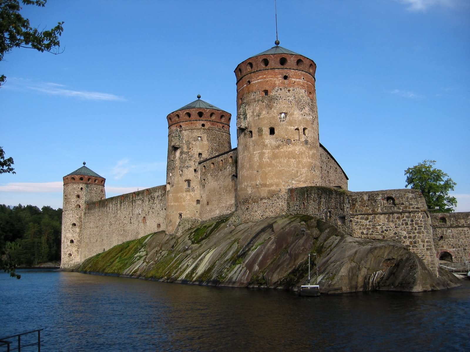 Adorable Three Towers View Of The Olavinlinna Castle