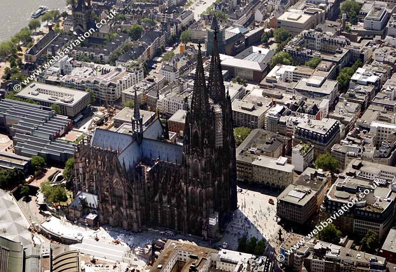 Aerial Picture Of The Cologne Cathedral In Germany