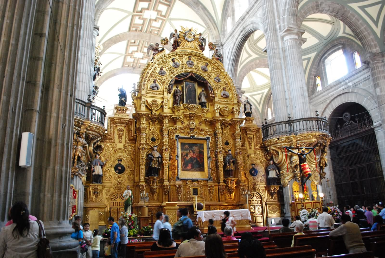 Altar Of Forgiveness Inside The Mexico City Metropolitan Cathedral