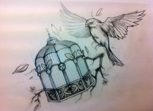 Amazing Cage Tattoo Design Idea