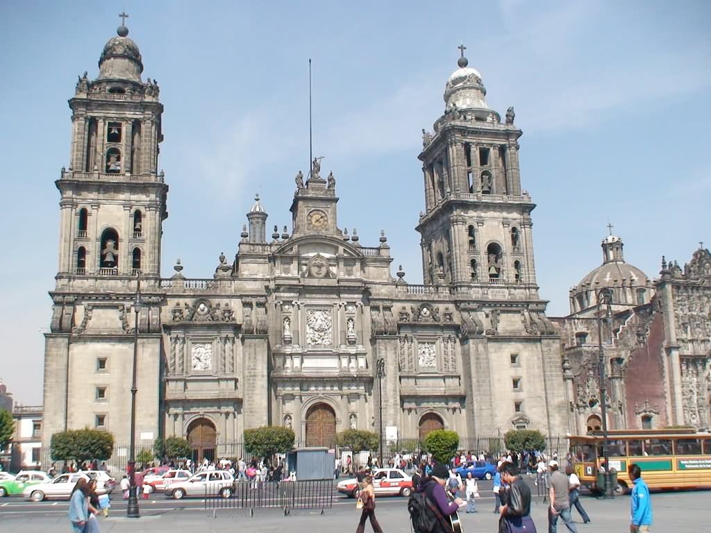 Amazing Front View Of The Metropolitan Cathedral Mexico City