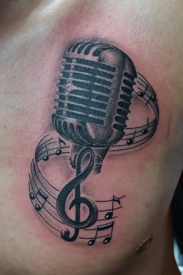 22+ Microphone And Music Notes Tattoo
