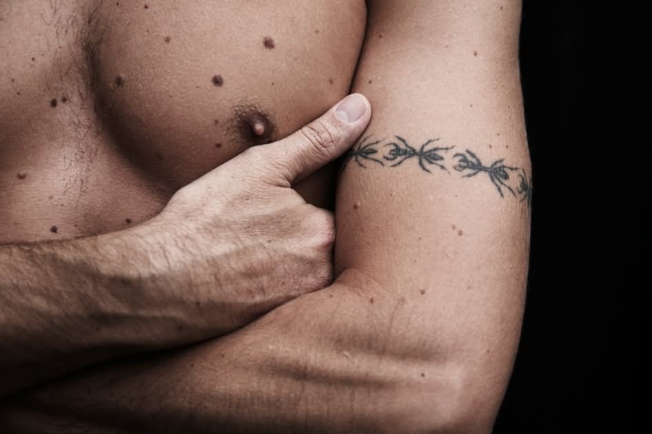 Ant Armband Tattoo On Left Bicep