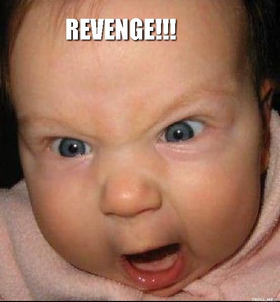 Baby With Revenge Face Funny Picture