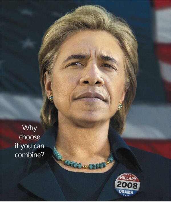 Barack Obama Hillary Clinton Funny Picture