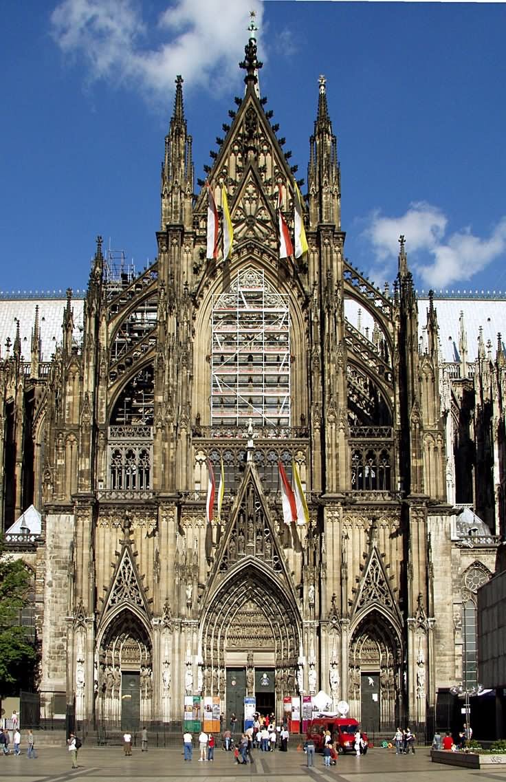 Beautiful Front Picture Of The Cologne Cathedral In Cologne, Germany