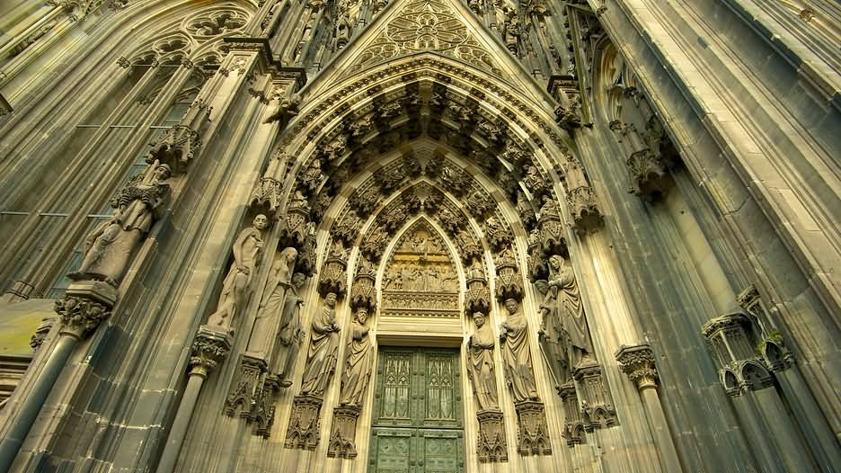Beautiful Architecture Gate Of The Cologne Cathedral In Germany