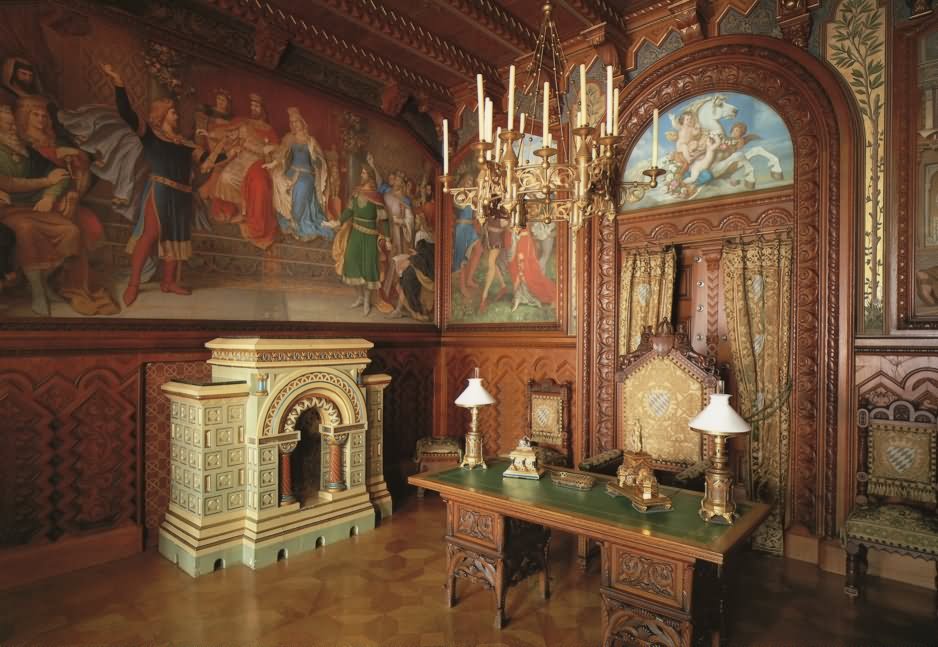 Beautiful Room Inside The Neuschwanstein Castle
