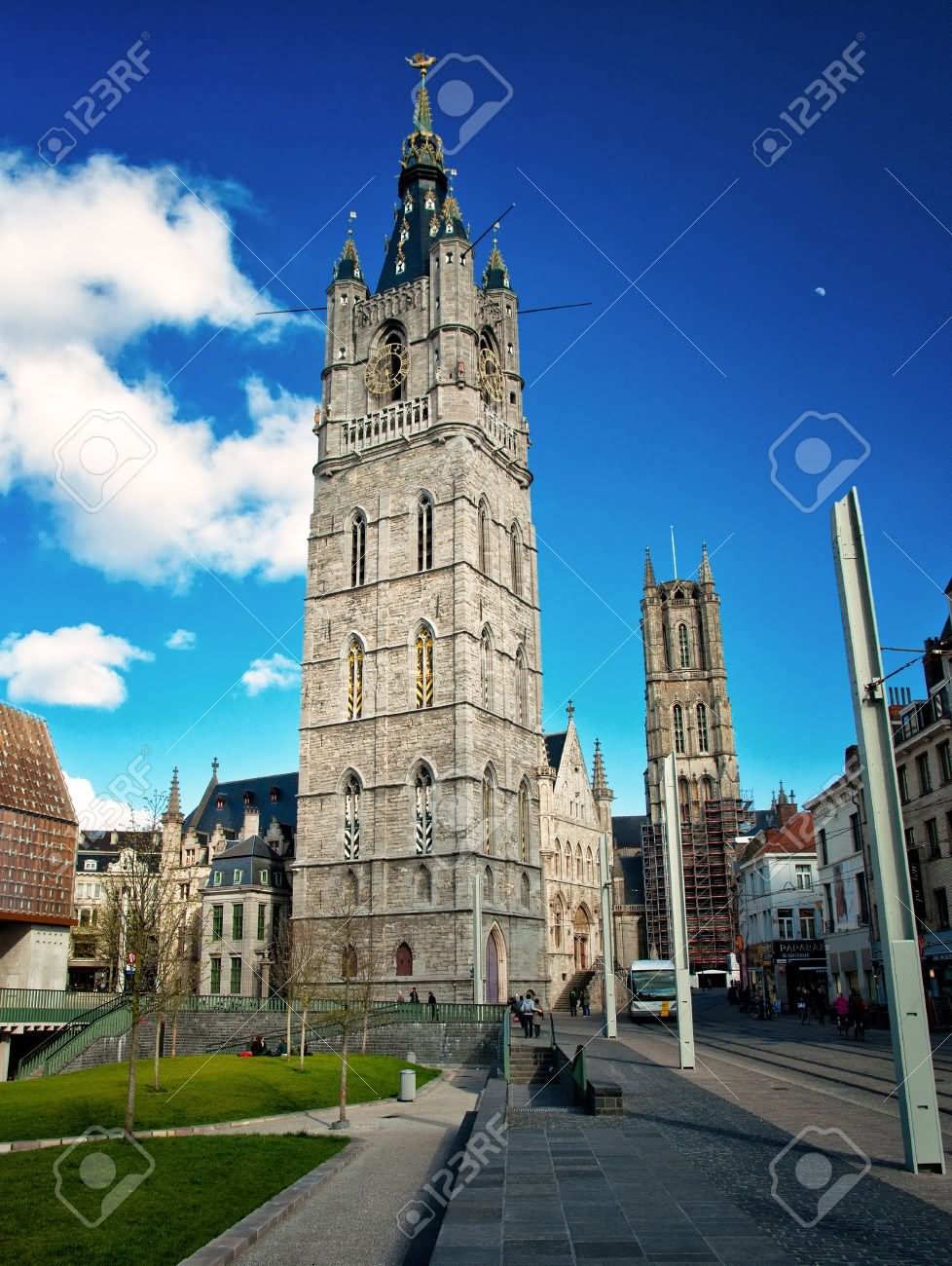 Belfry The Bell Tower Of Ghent In Belgium