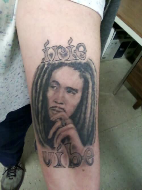 Bob Marley Tattoo On Left Forearm