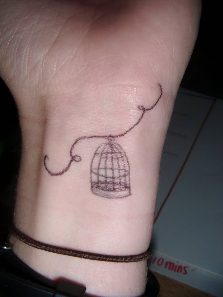 Cage Tattoo On Wrist by Not a Pelican