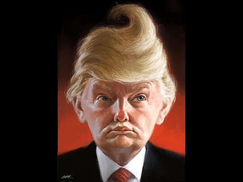 Caricatures Donald Trump With Poop Hair Style Very Funny Picture