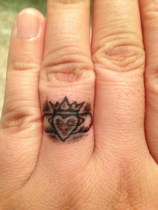 Claddagh Ring Tattoo Tattoo On Finger