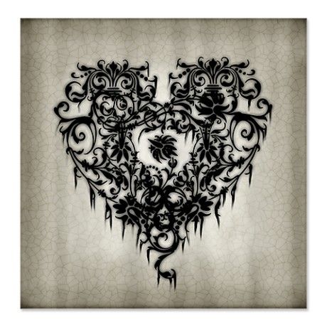 Classic Gothic Heart Tattoo Design