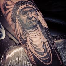 Classic Indian Chief Tattoo Design For Sleeve By Josh Hobden
