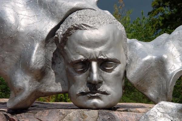 Closeup Of Head Of Sibelius Near Sibelius Monument