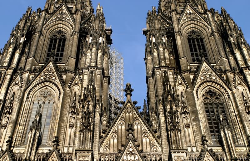 Closeup Of The Cologne Cathedral Front Picture