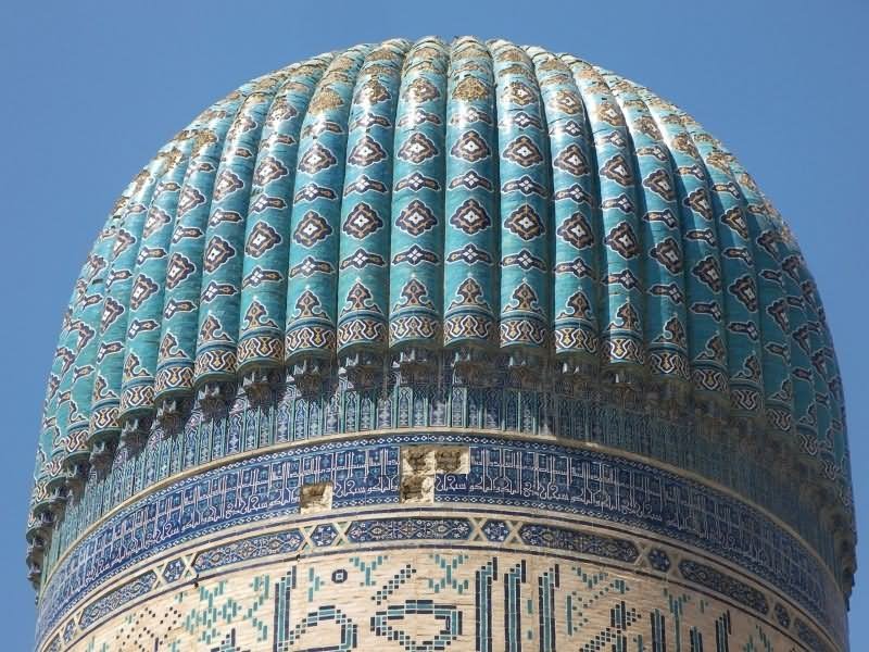Closeup Of The Dome Of The Bibi Khanym Mosque