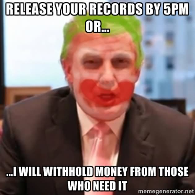Clown Donald Trump Funny Meme Photo