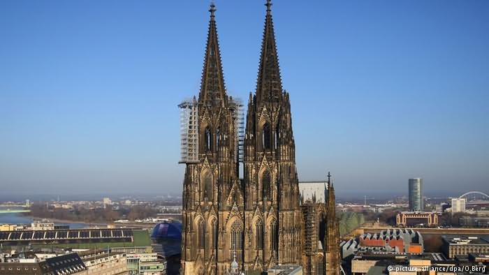 Cologne Cathedral Front Image In Cologne, Germany