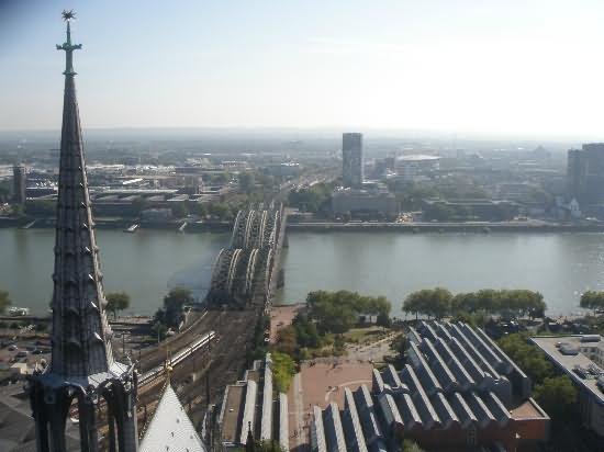 Cologne City From The Top Of The Cologne Cathedral