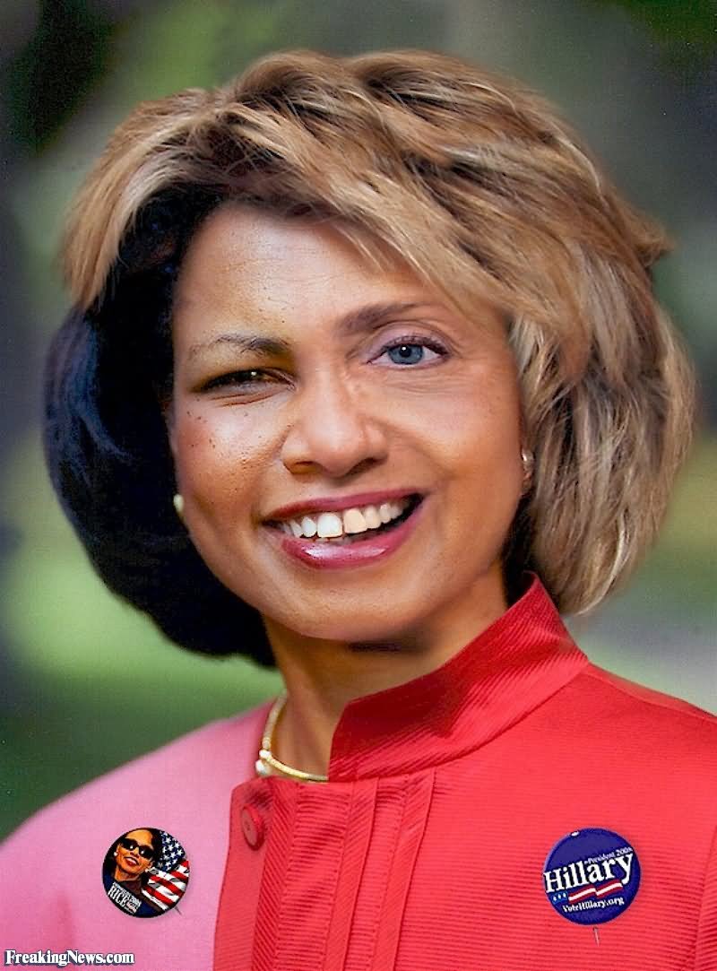 Condoleezza Rice And Hillary Clinton Hybrid Face Funny Photoshop Face Picture