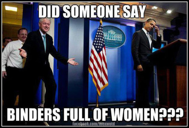 Did Someone Say Binders Full Of Women Funny Political Meme Photo