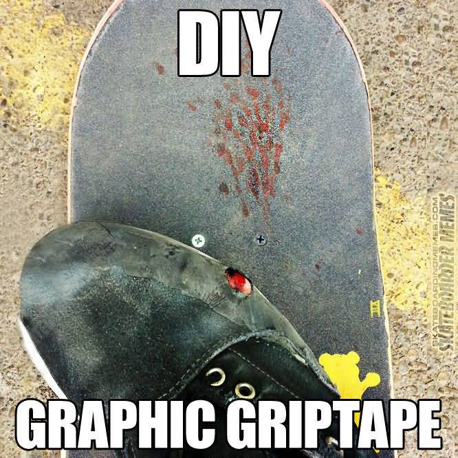 Diy Graphic Griptape Funny Skateboarding Meme Image