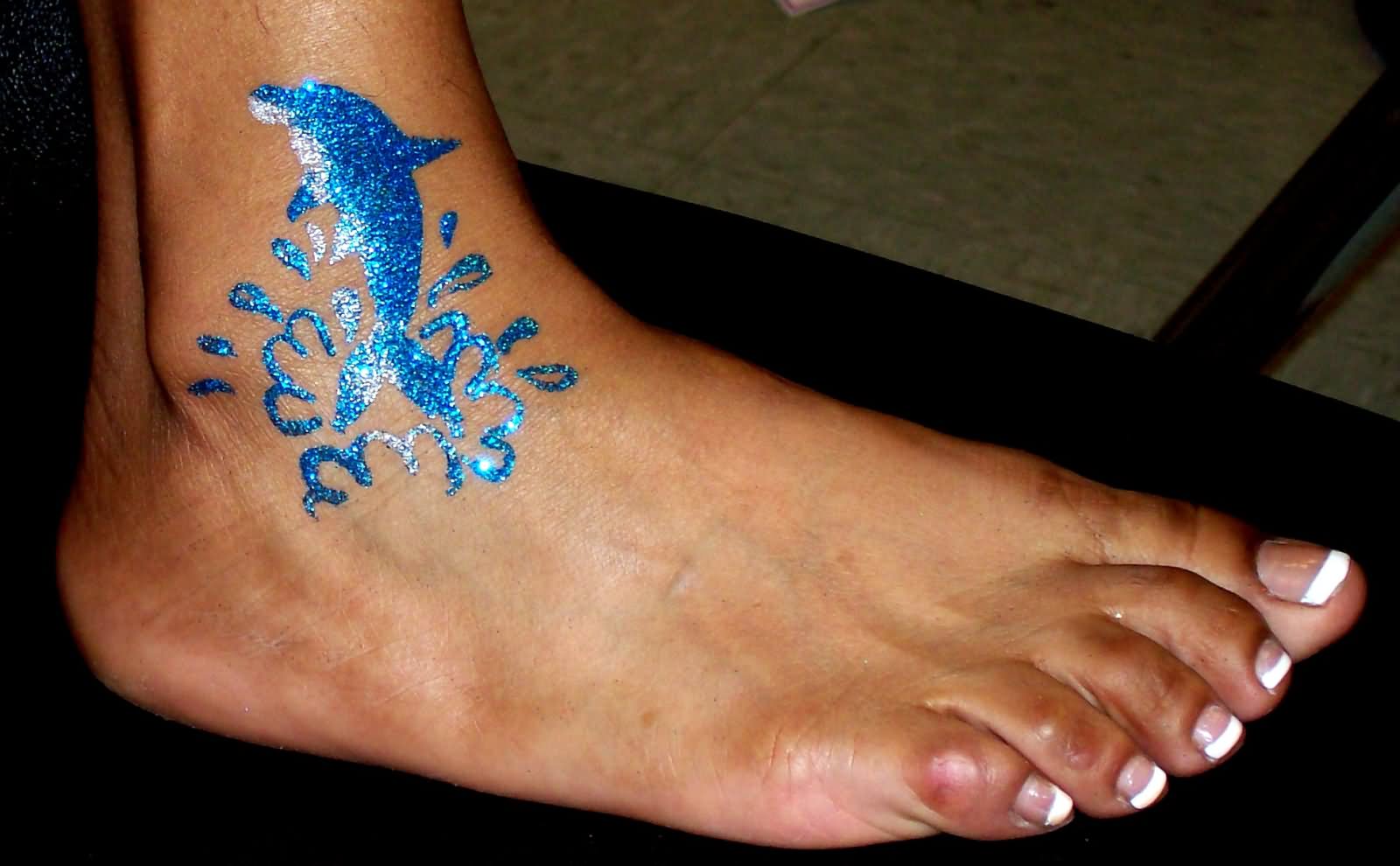 Dolphin Tattoo On Ankle