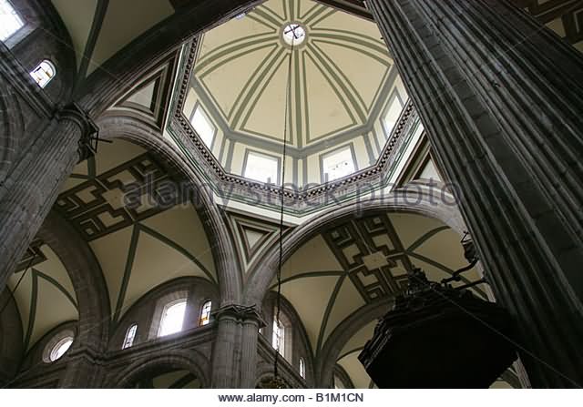 Dome Of The Metropolitan Cathedral Of Mexico Inside Picture