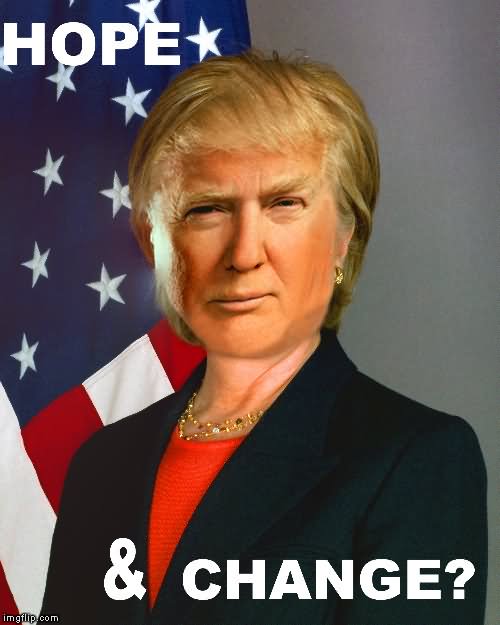 Donald Trump And Hillary Clinton Face Merged Together Funny Picture