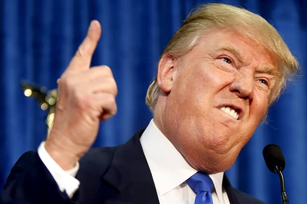 Donald Trump With Angry Face Funny Picture