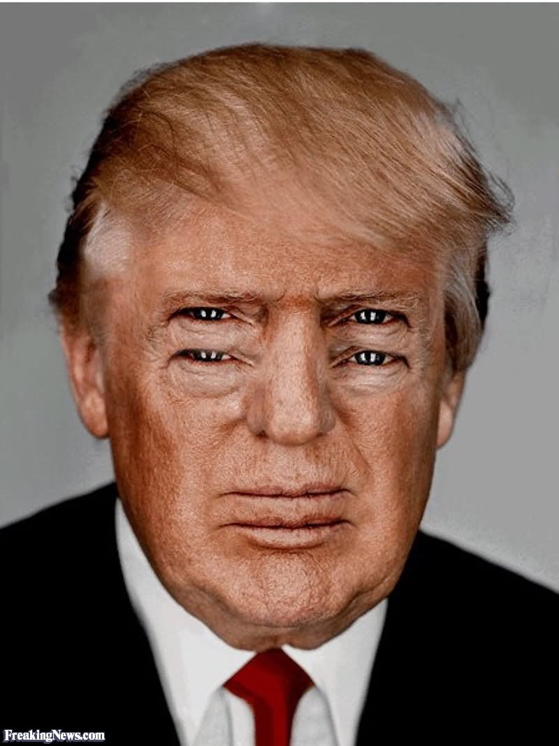 Donald Trump With Illusion Face Very Funny Photoshopped Image