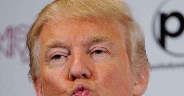 Donald Trump With Pouting Face Funny Image