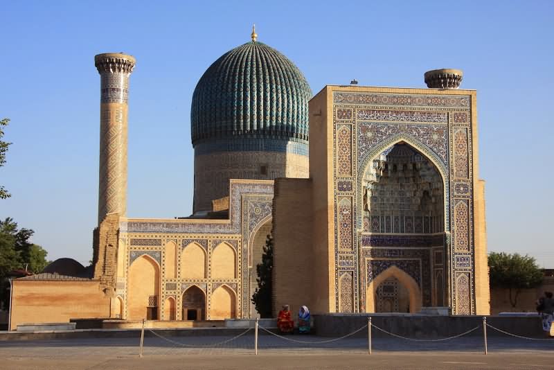 Entrance Gate And Dome Of The Bibi Khanym Mosque