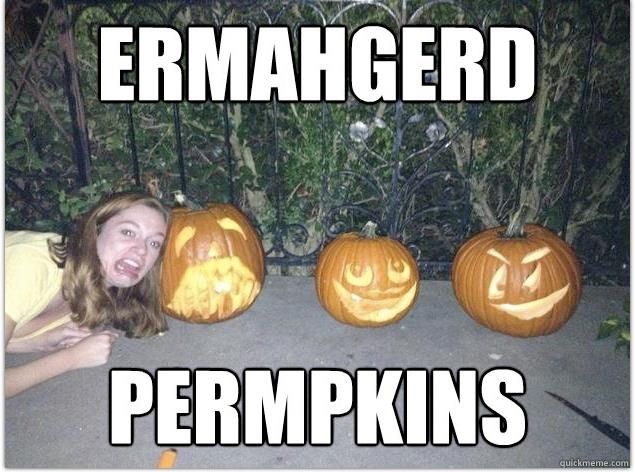 Ermahgerd Permpkins Funny Pumpkin Meme Image